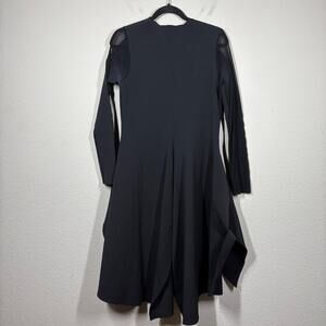 XD Xenia Design Womens 36/6 US Black Asymmetrical Mesh Long Sleeves